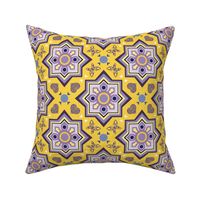 spanish tiles violet and yellow