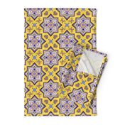 spanish tiles violet and yellow