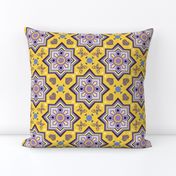 spanish tiles violet and yellow