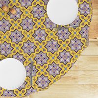 spanish tiles violet and yellow