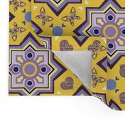 spanish tiles violet and yellow