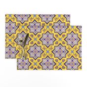 spanish tiles violet and yellow