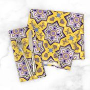 spanish tiles violet and yellow