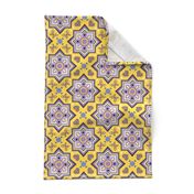 spanish tiles violet and yellow