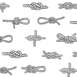 knots // sailing rope tying knots ships sailboat seaside fabric white grey