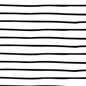 Black + White Stripes - Hand Drawn Geometric Shapes Baby Nursery Kids Children GingerLous