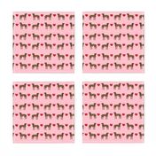 great dane brindle love hearts dog fabric pink