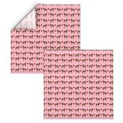 great dane brindle love hearts dog fabric pink