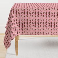 great dane brindle love hearts dog fabric pink