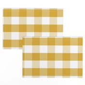 mustard gingham check tartan check mustard yellow checks - large