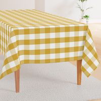 mustard gingham check tartan check mustard yellow checks - large