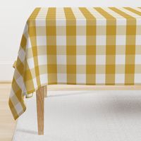 mustard gingham check tartan check mustard yellow checks - large