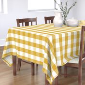 mustard gingham check tartan check mustard yellow checks - large