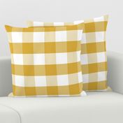 mustard gingham check tartan check mustard yellow checks - large