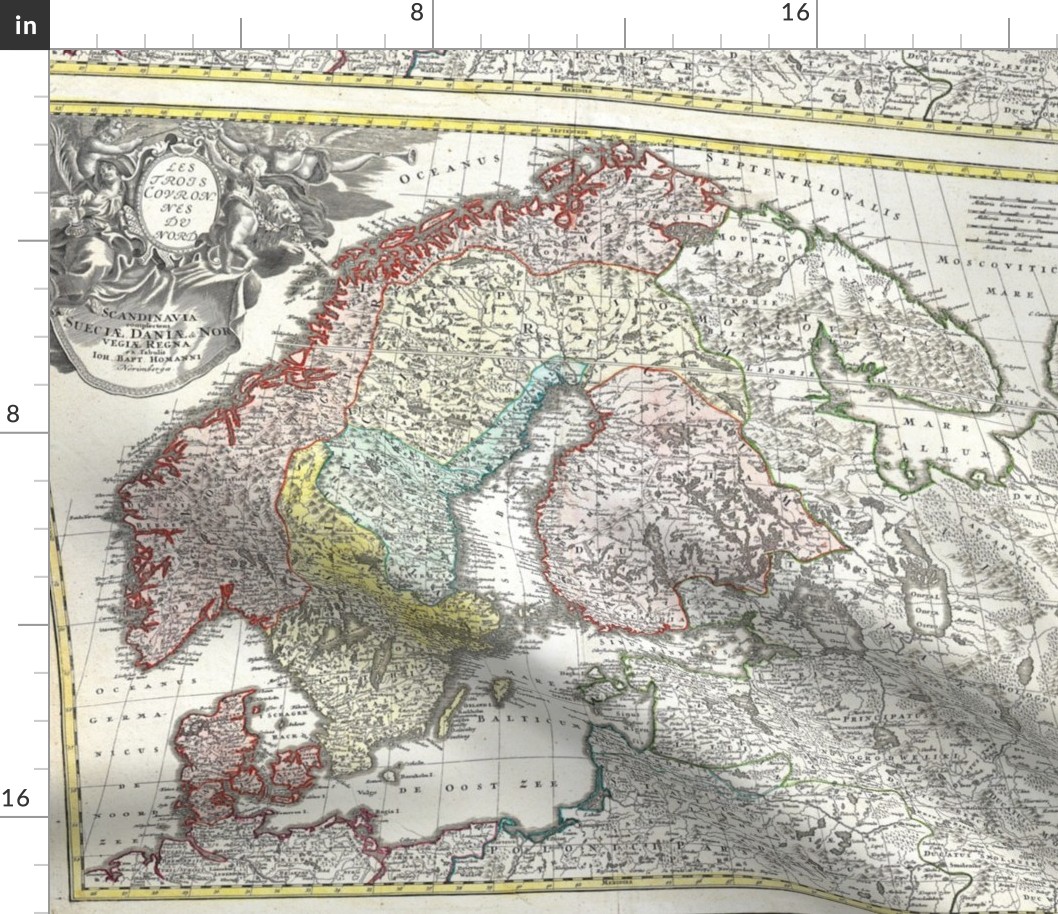 1730 Map of Scandinavia (21"W)