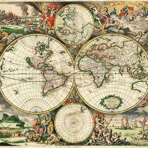 1689 World Map (21"W)