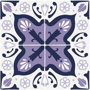 Spanish tiles in purple