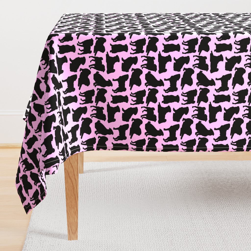 Pug Silhouettes // Pink