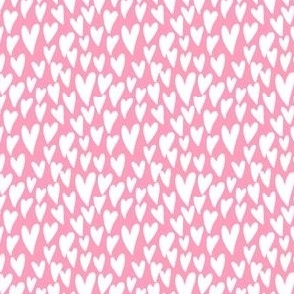 valentines hearts fabric valentines day love pink - small