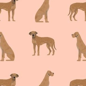 great dane tan simple dog breed fabric blush