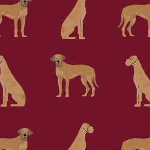 great dane tan simple dog breed fabric ruby