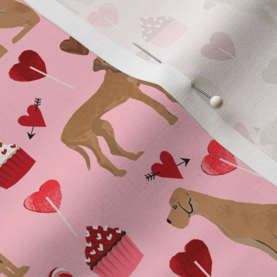 great dane tan valentines hearts love cupcakes dog breed fabric pink