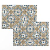 spanish tiles brown and blue