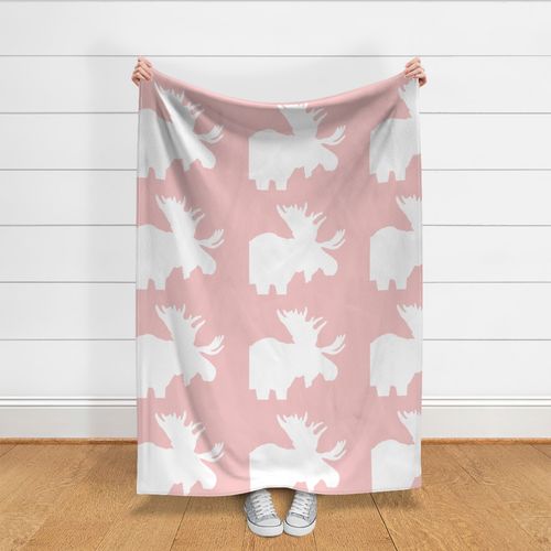 pink moose pillow panel