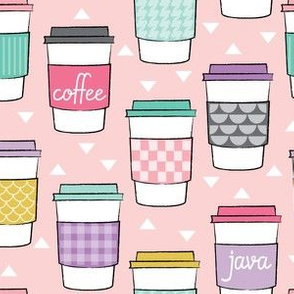 coffee-cups-on-soft pink
