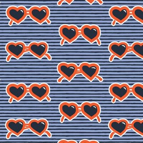 heart shaped glasses on stripes (RB)