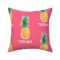 Pineapple Custom Name - Pink - Tiffany