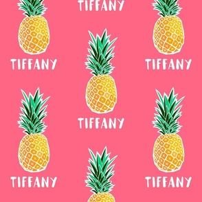 Pineapple Custom Name - Pink - Tiffany