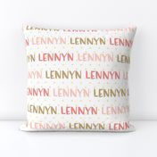 Girls Glitter Gold and Pink Personalized Name - Lennyn