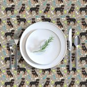 rottweiler dog fabric - dogs and toys - brown