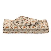 boxer dog coffee fabric - boxers  and coffees - tan