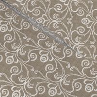 Petite Faded French Rose - Brown
