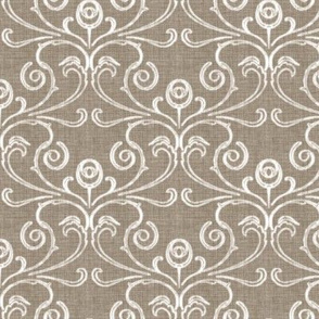 Petite Faded French Rose - Brown
