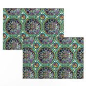 6" unicolor ASTROSPACE SPANISH TILES GREEN TEAL