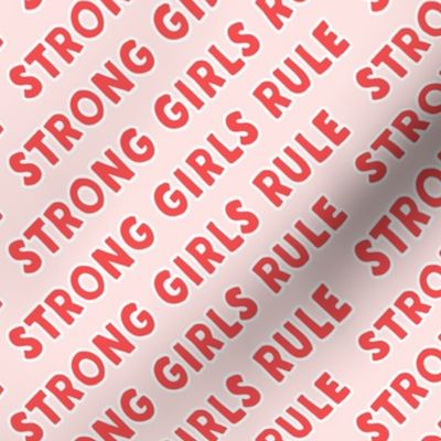 strong girls rule - pink and red