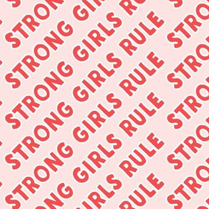 strong girls rule - pink and red