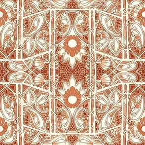 In a Lacy Orange Paisley Place