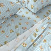 Peter Rabbit Character Toss - Medium Blue Gingham - Medium Scale