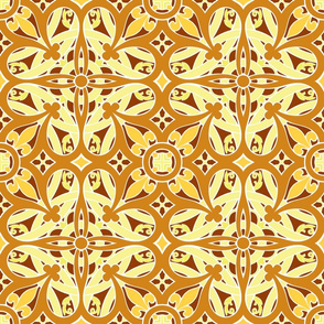 Medieval theme abstract, gold tones