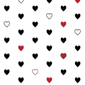 Red + Black Hearts – Love Heart Valentines Day