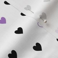 Purple + Black Hearts – Love Heart Valentines Day