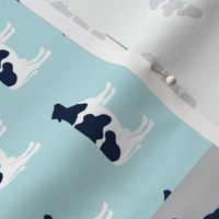 farm life - patchwork farm fabric - baby blue and navy (90)