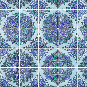 Aqua Spanish Tiles