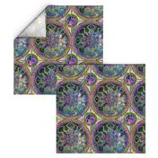 9" Bicolor ASTROSPACE SPANISH TILES PINK EMERALD TURQUOISE