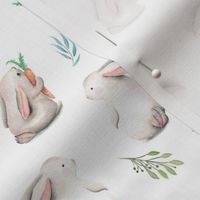 Whimsical Bunnies // White