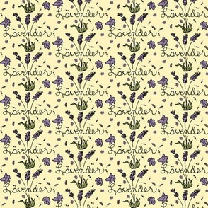Lavender With Pale Yellow Background